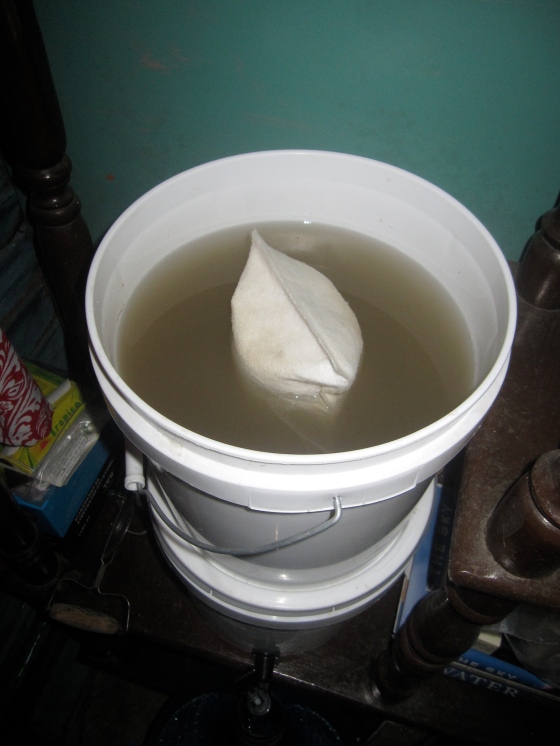 My Peace Corps issued water filter in action. Yes, the water from my tap really is that dirty sometimes (usually only after a big rainstorm that stirs up the river where the water comes from), but luckily it comes out of the filter crystal clear and potable!